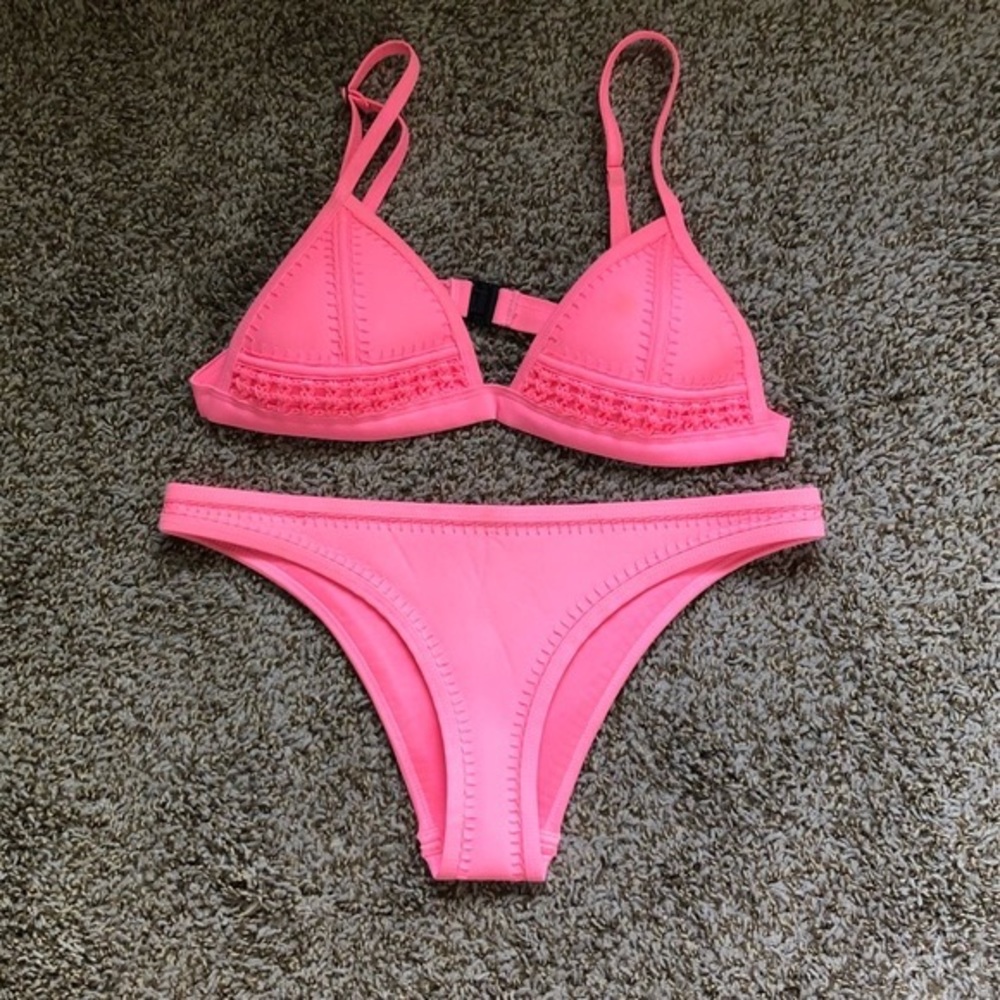 Pink Triangl Bikini Set
